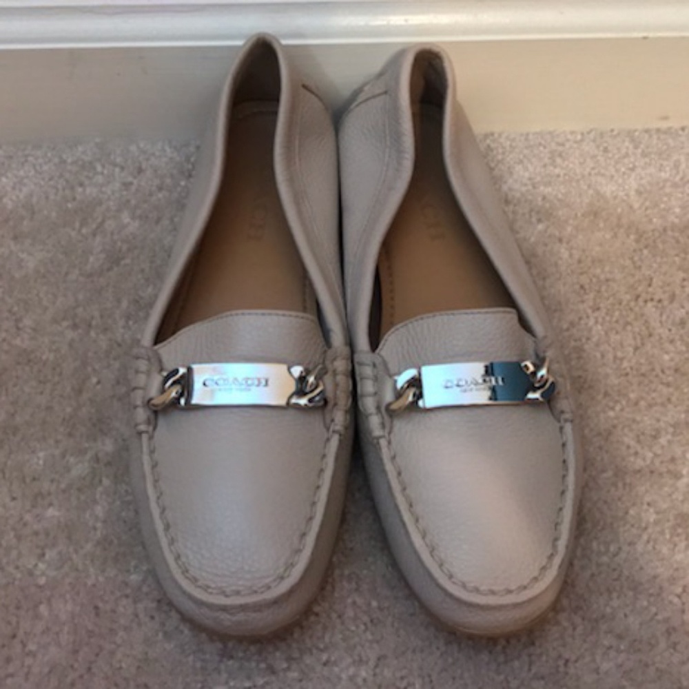 COACH Leather Loafers- Beige 6.5